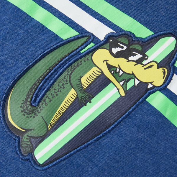 T-skjorte for barn m&oslash;rkebl&aring; melert 104