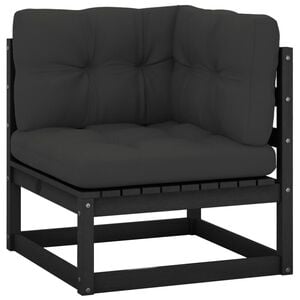 vidaXL Utend&oslash;rs hj&oslash;rnesofa med antrasitt puter heltre furu