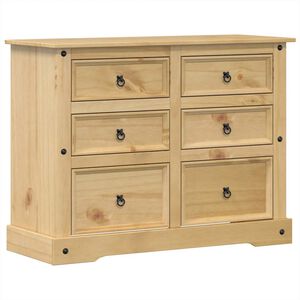 vidaXL Kommode Corona 112x48x91 cm heltre furu
