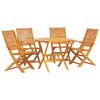 vidaXL Hage Spisegruppe 5 pcs Brun Solid akasietre
