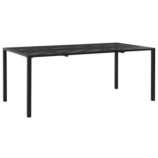 vidaXL Utend&oslash;rs spisestue 7 deler st&aring;l svart