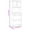 vidaXL Highboard ALTA 77x35x188 cm heltre furu