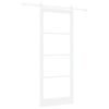 vidaXL Skyved&oslash;r ORKDAL Hvit 93 x 232 cm Massivt furutre og glass