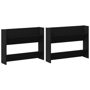 vidaXL Sko Skap 2 stk. 83 x 18 x 60 cm Konstruert tre Svart eik