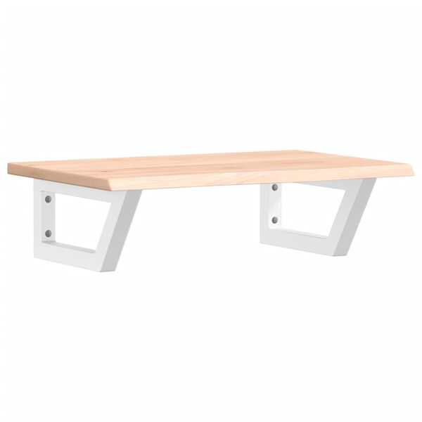 vidaXL Servanthylle veggmontert st&aring;l og heltre eik