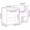 vidaXL Skrivebord Gamle tre 120,5 x 44 x 88,5 cm Konstruert tre