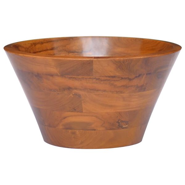vidaXL Vask heltre teak Φ40x20 cm