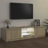 vidaXL TV-benk med LED-lys sonoma eik 140x40x36 cm