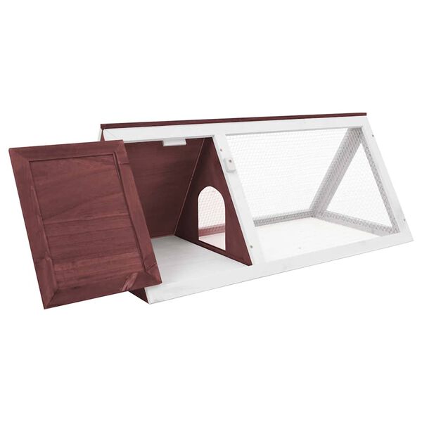 vidaXL Kaninbur brun tre