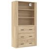 vidaXL Highboard sonoma eik konstruert tre