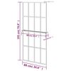 vidaXL Dusjvegg med hylle svart 90x195 cm ESG-glass og aluminium
