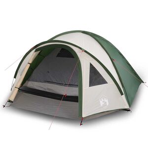 vidaXL Kuppeltelt for camping 4 personer gr&oslash;nn vanntett