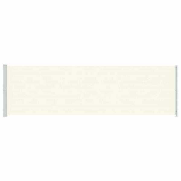 vidaXL Uttrekkbar sidemarkise 180x600 cm kremhvit