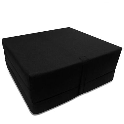 vidaXL Sammenleggbar skummadrass 190 x 70 x 9 cm svart