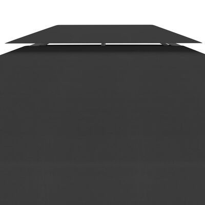 vidaXL Dobbel toppduk til paviljong 310 g/m² 4x3 m svart