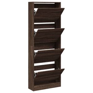vidaXL Skoskap brun eik 60x21x163,5 cm konstruert tre