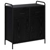 vidaXL Serviesskap Svart eik 97 x 33 x 81 cm Konstruert tre