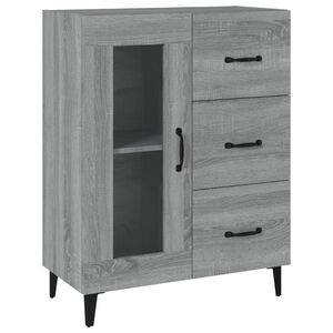 vidaXL Skjenk gr&aring; sonoma 69,5x34x90 cm konstruert tre