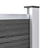vidaXL Gjerdepanelsett WPC 699x105 cm svart