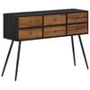 vidaXL Konsollbord med skuffer 116x30x76 cm gjenvunnet heltre teak