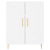 vidaXL Highboard hvit 69,5x34x180 cm konstruert tre
