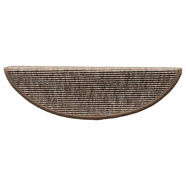 vidaXL Trappematter 15 stk 56x17x3 cm lysebrune halvrund