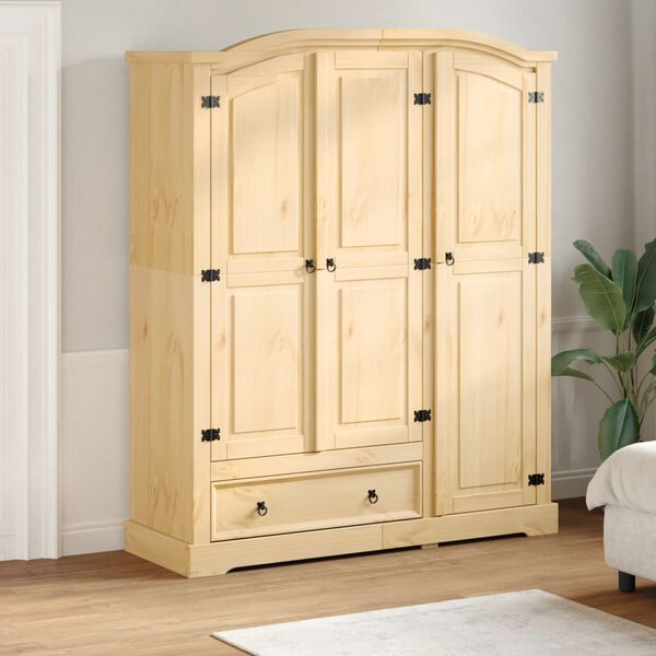 vidaXL Garderobe Corona 151,5x52x186 cm heltre furu