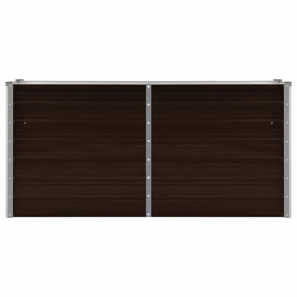 vidaXL H&oslash;ybed brun 160x40x77 cm galvanisert st&aring;l