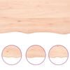 vidaXL Bordplate 100x60x(2-6) cm ubehandlet heltre eik naturlig kant