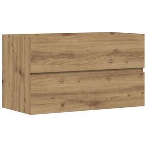 vidaXL Servantskap artisan eik 90x38,5x45 cm konstruert tre