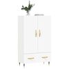 vidaXL Highboard hvit 69,5x31x115 cm konstruert tre