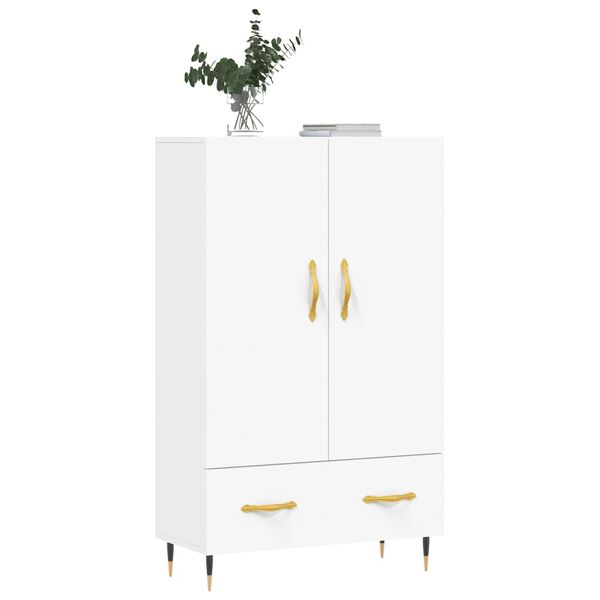 vidaXL Highboard hvit 69,5x31x115 cm konstruert tre