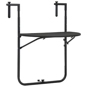 vidaXL Hengende balkongbord brun 60x64x83,5 cm plast rottingutseende