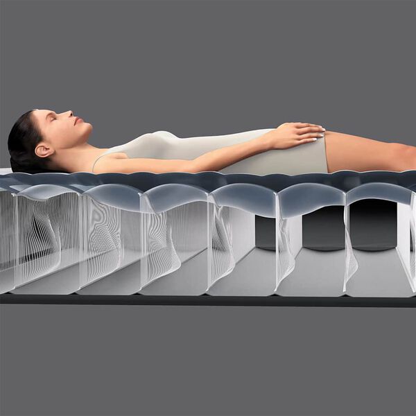 Intex Luftmadrass PremAire hvit og grå queen-size 152x203x46 cm