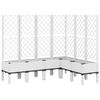 vidaXL Plantekasse med espalier hvit 160x120x142 cm PP