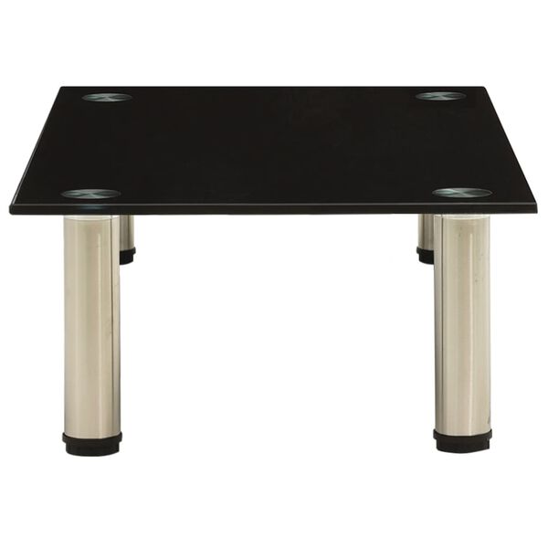 vidaXL TV-benk svart 60x35x17 cm herdet glass