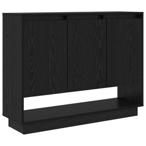 vidaXL Serviesskap Svart Eik 97 x 29 x 75 cm Konstruert tre
