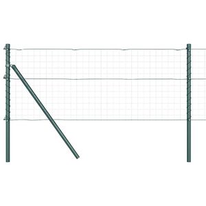 vidaXL Gjerdepunkter 7 pcs grønn Ø32mm 80 cm Galvanisert stål