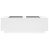 vidaXL Salongbord med Infinity LED hvit 116x69x40 cm