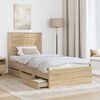 vidaXL Sengestamme med skuff Sonoma eik 90 x 190 cm Ingeni&oslash;rtre