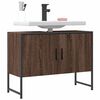 vidaXL Servantskap brun eik 80x33x60 cm konstruert tre