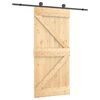 vidaXL Skyved&oslash;r Naturlig og svart 95 x 210 cm Massiv Furu Tre