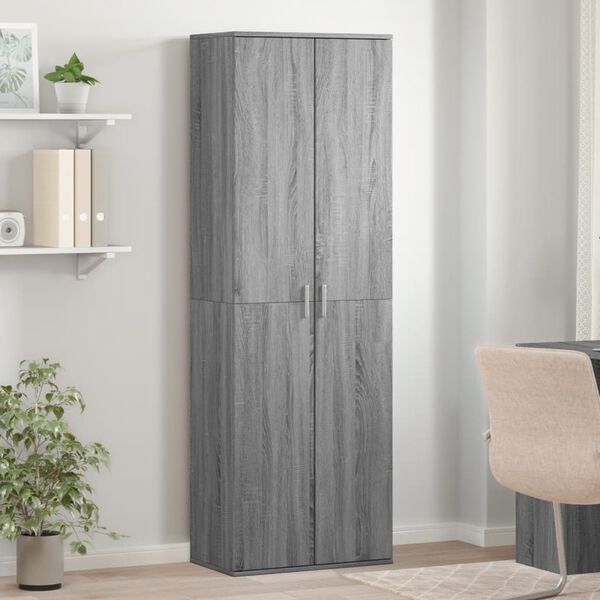 vidaXL Highboard gr&aring; sonoma 60x35x180 cm konstruert tre
