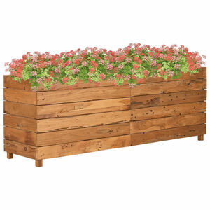 vidaXL H&oslash;ybed 150x40x55 cm resirkulert teak og st&aring;l