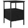 vidaXL Nattbordskap Svart Eik 34 x 36 x 50 cm Konstruert tre