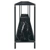 vidaXL Konsollbord svart 180x35x75,5 cm herdet glass