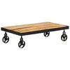 vidaXL Salongbord med hjul heltre mango 100x55x26 cm