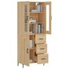 vidaXL Highboard sonoma eik 69,5x34x180 cm konstruert tre