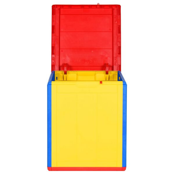 vidaXL Putekasse for hage PP rotting 90 L fargerik