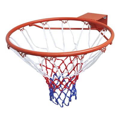 vidaXL Basketballkurvsett med netting oransje 45 cm